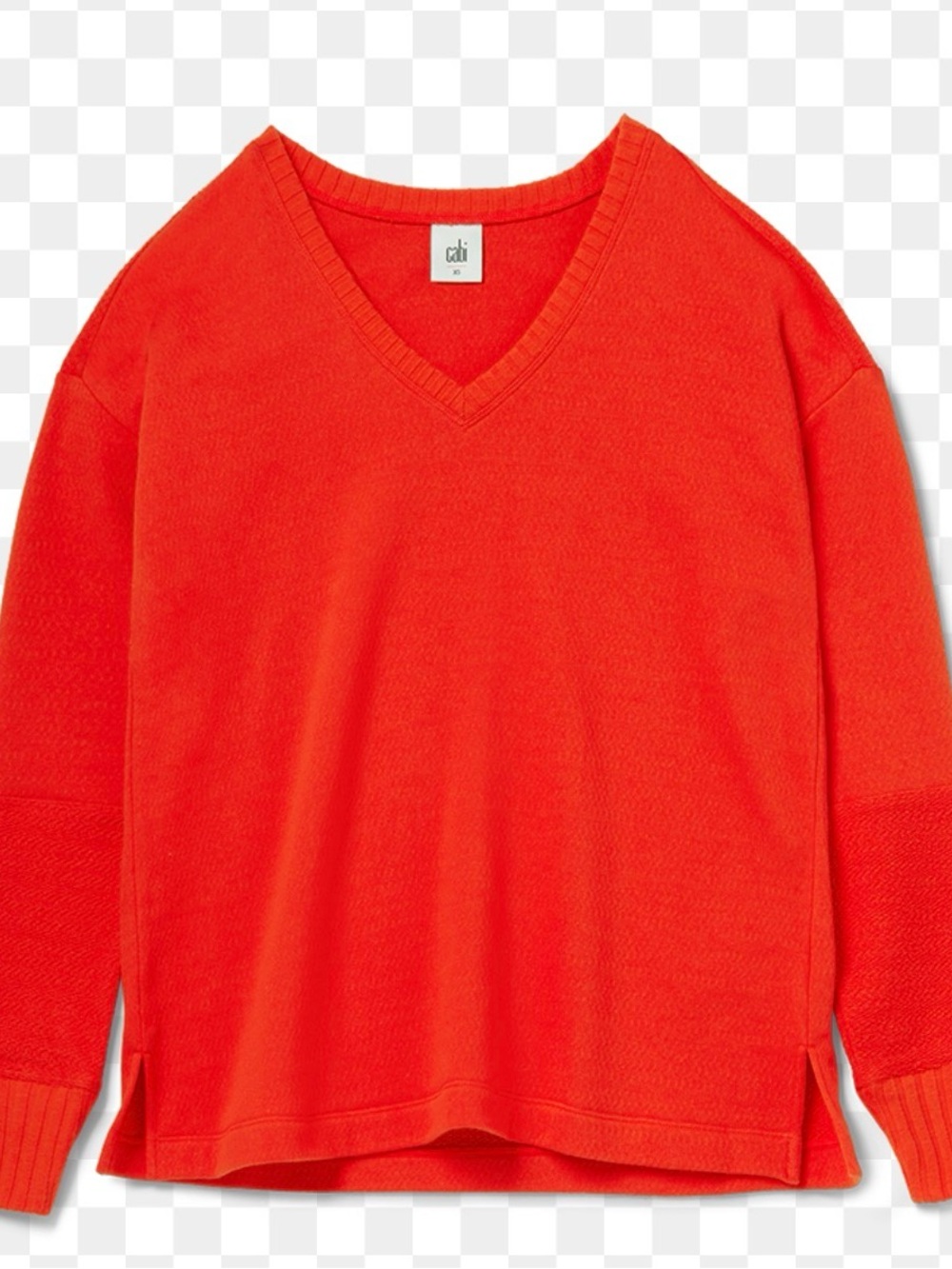 CAbi Women's Vibrant Red V-Neck Sweatshirt